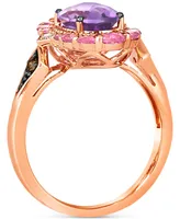 Le Vian Grape Amethyst (3/4 ct. t.w.), Passionfruit Tourmaline (5/8 ct. t.w.), Chocolate Diamond (1/10 ct. t.w.) & Nude Diamond (1/20 ct. t.w.) Statem