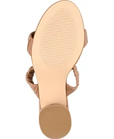 Journee Signature Women's Vidda Ruched Slip On Sandals