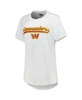 Women's Concepts Sport White, Charcoal Washington Commanders Sonata T-shirt and Leggings Sleep Set