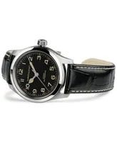 Hamilton Men's Swiss Automatic Khaki Field Murph Black Leather Strap Watch 38mm