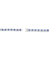 Genevive Cubic Zirconia Sterling Silver Colored and Clear Cubic Zirconia 'Bling' Bracelet