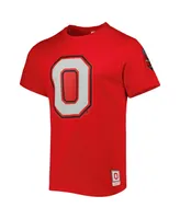 Men's Mitchell & Ness Scarlet Ohio State Buckeyes Team Origins T-shirt