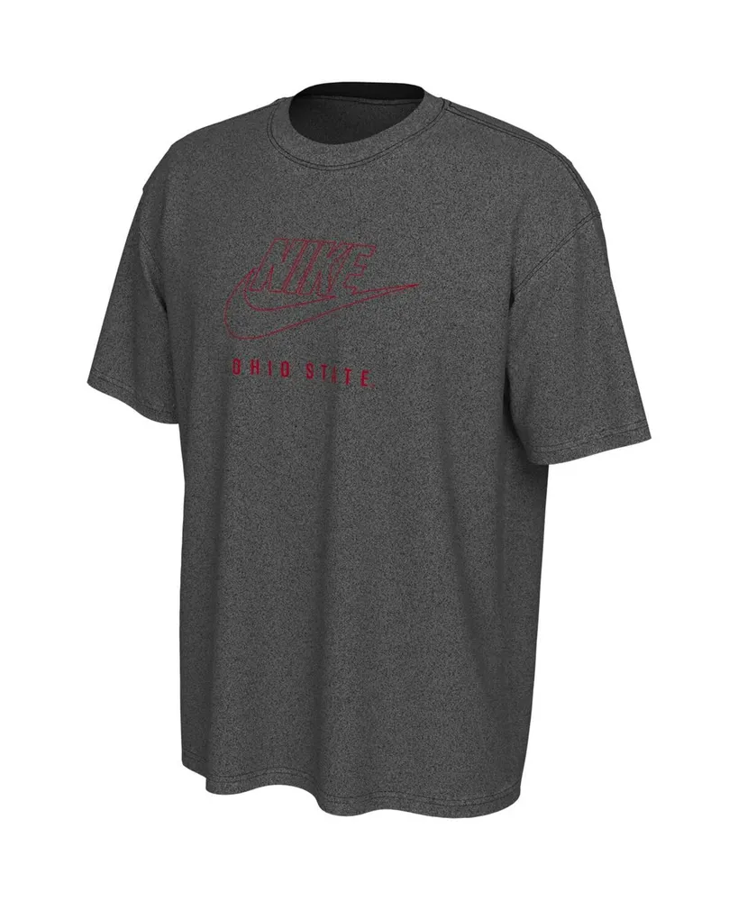 Men's Nike Charcoal Ohio State Buckeyes Washed Max90 T-shirt