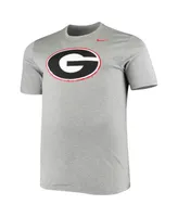 Men's Nike Heathered Charcoal Georgia Bulldogs Big and Tall Legend Primary Logo Performance T-shirt