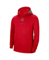 Men's Nike Scarlet Ohio State Buckeyes Team Basketball Spotlight Performance Pullover Hoodie