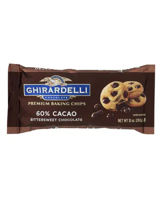 Ghirardelli Cacao Bittersweet - Chocolate Baking Chips - Case of 12