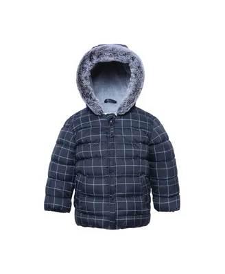 Rokka&Rolla Baby Boys Fleece Hooded Puffer Jacket