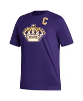 Men's adidas Anze Kopitar Purple Los Angeles Kings Reverse Retro 2.0 Name and Number T-shirt