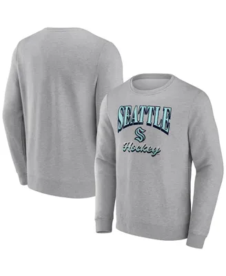 Men's Fanatics Heather Gray Seattle Kraken Special Edition 2.0 Pullover Sweatshirt