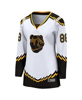 Women's Fanatics David Pastrnak White Boston Bruins Special Edition 2.0 Breakaway Player Jersey