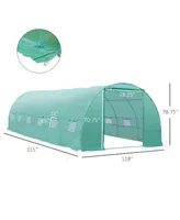 Outsunny Greenhouse 26'x10'x7' Large Size Walk In Hot Green House Gardening