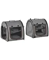 PawHut Large Portable Double Pet Carrier Kennel Bag Oxford Travel Car Seat