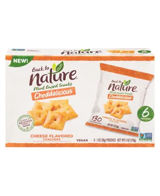 Back To Nature - Crackers Cheddalicious - Case of 4 - Six 1oz Pouches