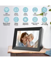 Eco4life 8" WiFi Digital Photo Frame with Auto Rotation and Photos/Videos sharing