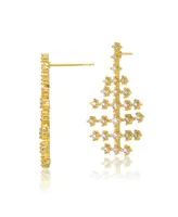 Rachel Glauber 14K Gold Plated Cubic Zirconia Drop Earrings