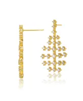 14K Gold Plated Cubic Zirconia Drop Earrings