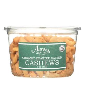 Aurora Natural Products - Organic Roasted Salted Cashews - Case of 12