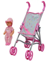 Dream Collection Stroller Set with Baby Doll Gi-go Dolls Kids 2 Piece Playset