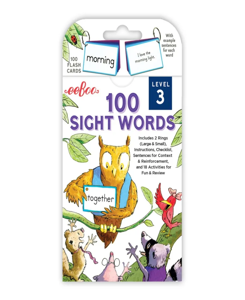 Eeboo 100 Sight Words Level 3 Educational Flash Cards 122 Piece Set
