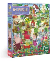 Eeboo Growing a Garden Jigsaw Puzzle Set, 64 Piece