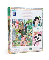 Eeboo Piece and Love Rooftop Garden Square Adult Jigsaw Puzzle Set, 500 Piece