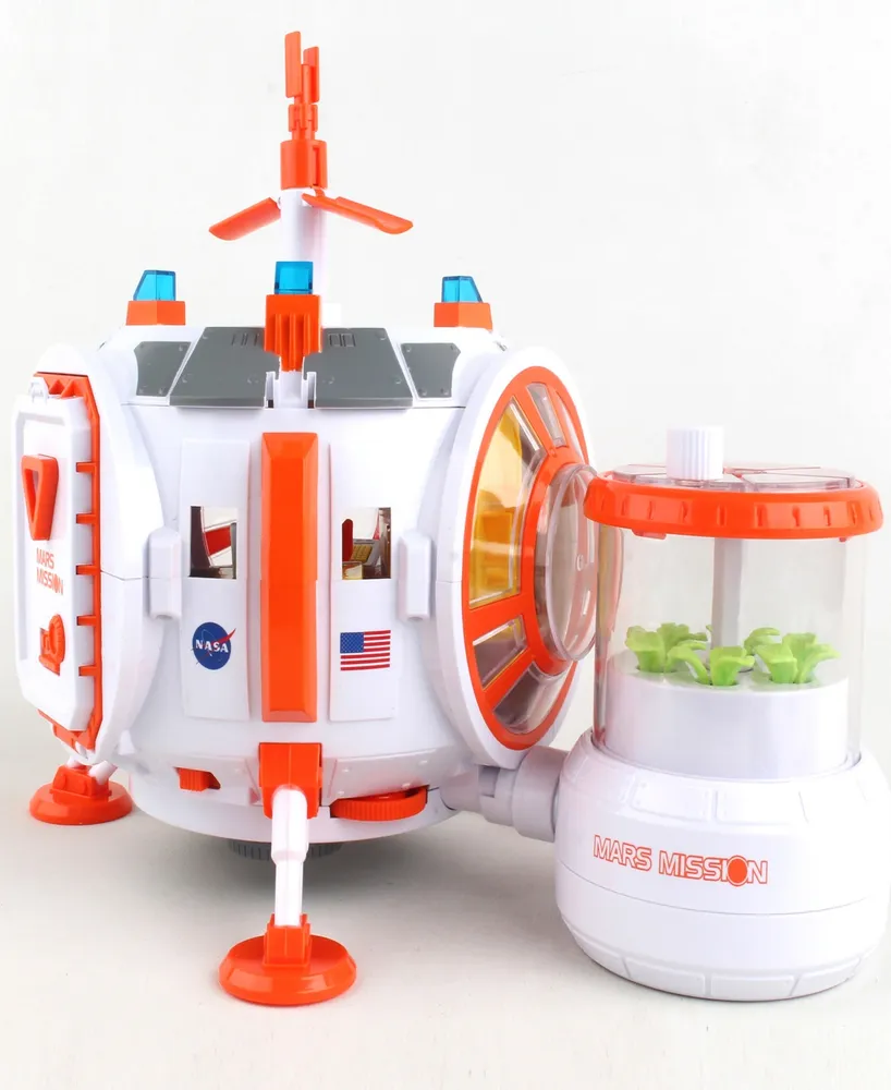 Space Adventure Series Nasa Mars Mission Mars Station Playset with Lights Astronaut Daron Worldwide 4 Piece Set