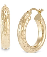 Giani Bernini Textured Tube Small Hoop Earrings, 20mm, Created for Macy's