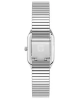 Anne Klein Women's Square Silver-Tone Stainless Steel Watch, 35mm