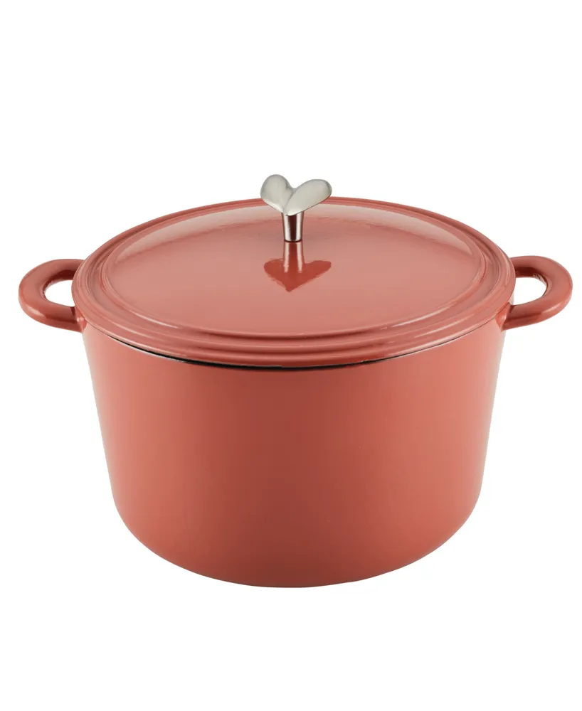 Martha Stewart Collection 8-Qt. Oval Enamel Cast Iron Dutch Oven, Created  for Macy's - Macy's