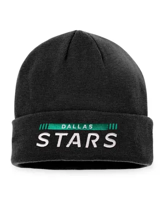 Men's Fanatics Black Dallas Stars Authentic Pro Rink Cuffed Knit Hat