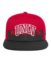 Big Boys Mitchell & Ness Red and Black Unlv Rebels Half and Half Snapback Hat