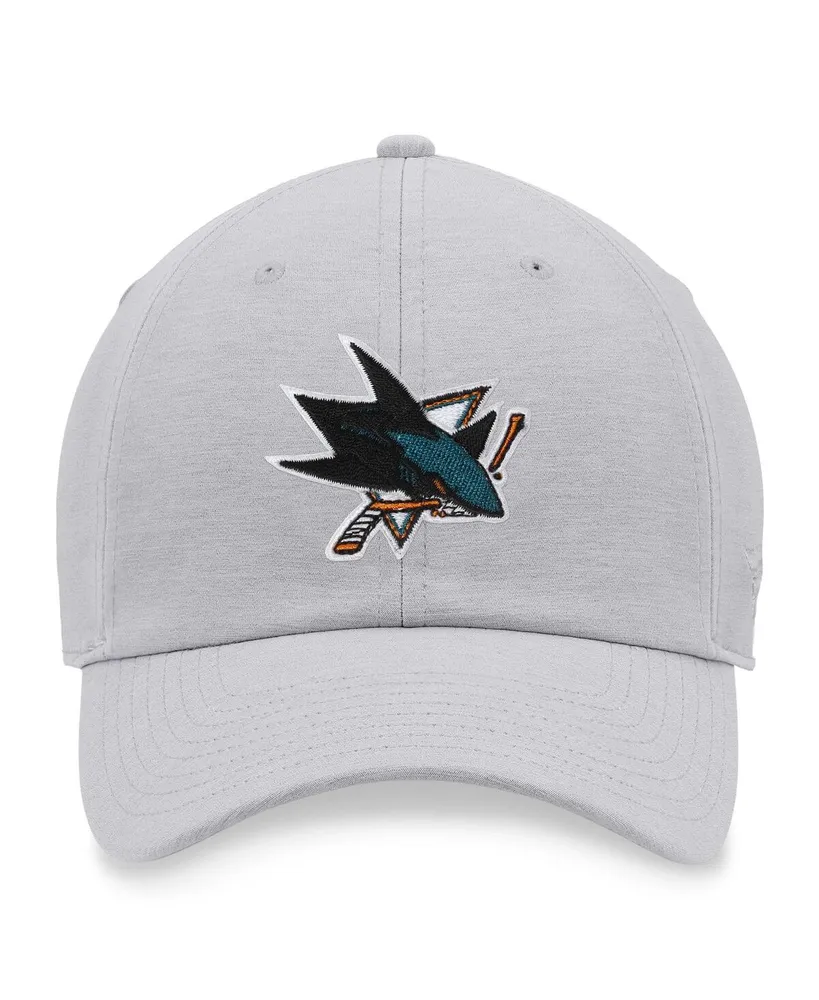 Men's Fanatics Heather Gray San Jose Sharks Logo Adjustable Hat