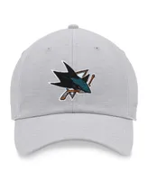 Men's Fanatics Heather Gray San Jose Sharks Logo Adjustable Hat