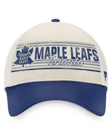 Men's Fanatics Khaki and Blue Toronto Maple Leafs True Classic Retro Trucker Snapback Hat