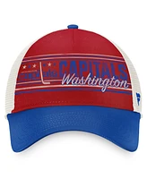 Men's Fanatics Red, Royal Washington Capitals True Classic Retro Trucker Snapback Hat