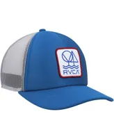 Men's Rvca Blue and Gray Timber Trucker Snapback Hat