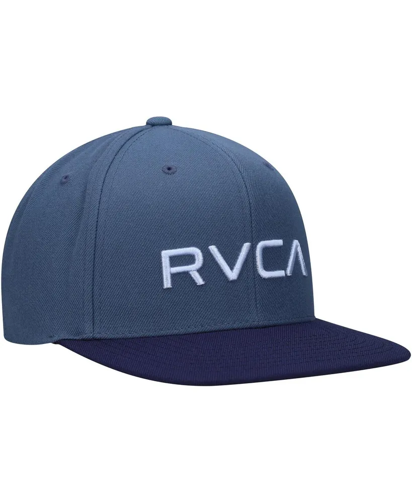Men's Rvca Blue and Navy Twill Ii Snapback Hat