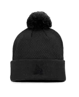 Women's Fanatics Black Arizona Coyotes Authentic Pro Road Cuffed Knit Hat with Pom