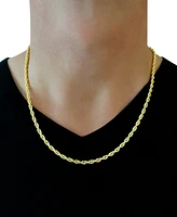 Rope Chain 22" Necklace 3.5mm in 14k Gold