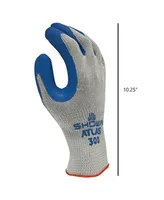 Lfs Glove Showa Atlas Latex Coated Glove, Grey & Blue, Size Xl