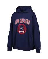 Women's Tommy Hilfiger Navy New England Patriots Becca Drop Shoulder Pullover Hoodie