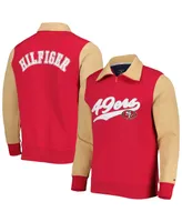 Men's Tommy Hilfiger Scarlet, Gold San Francisco 49Ers Aiden Quarter-Zip Top