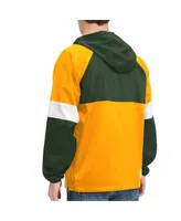 Men's Tommy Hilfiger Green Green Bay Packers Quarter-Zip Pullover Hoodie Jacket