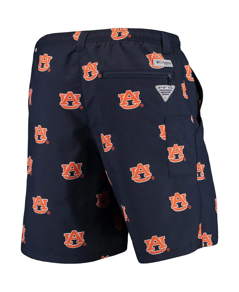 Men's Columbia Pfg Navy Auburn Tigers Backcast Ii 8" Omni-Shade Hybrid Shorts