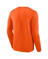 Men's Fanatics Orange Clemson Tigers Modern Two-Hit Long Sleeve T-shirt