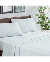 Aston and Arden Rayon from Bamboo King Sheet Set, Ultra Silky Luxury Sheets, 1 Flat Sheet, Fitted 2 Pillowcases, Temperature Regulating, Brea