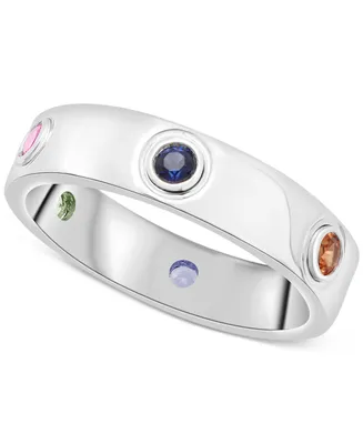 Lab-grown Multi-Sapphire (1/2 ct. t.w.) Ring Sterling Silver