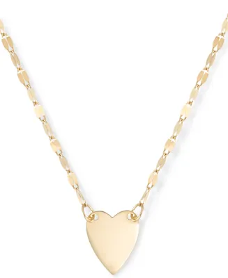 Polished Heart 18" Pendant Necklace in 10k Gold