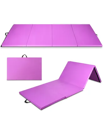 Costway 4' x 10' 2'' Folding Gymnastics Tumbling Mat