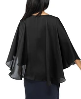 Giani Bernini Women's Satin Capelet Evening Wrap with Closure